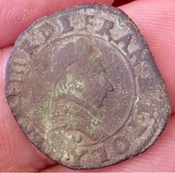 Double tournois Henri III sd Y Bourges