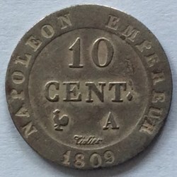 10 cent Napoléon 1er 1809 A Paris