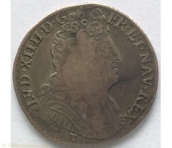 Quart d’écu aux trois couronnes Louis XIV 1709 D Lyon