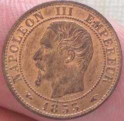 Un centime Napoléon III 1853 A