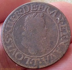 Double tournois Louis XIII 1612 T Nantes