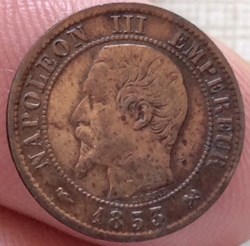 Un centime Napoléon III 1853 B Rouen