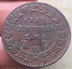 5 centimes an 5 W Lille