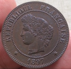 5 centimes Cérès 1897 A Paris