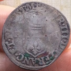 Douzain de Henri III la ligue 1593 M Martigues
