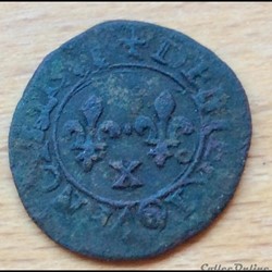 Denier tournois de Henri III 1588? X Amiens