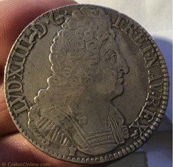 Écu aux 3 couronnes Louis XIV 1711 Rennes 9