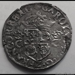 Douzain du Dauphiné Henri III au nom de Charles 9 Grenoble 1575 Z