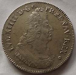 Écu aux palmes Louis XIV 1693 S Reims