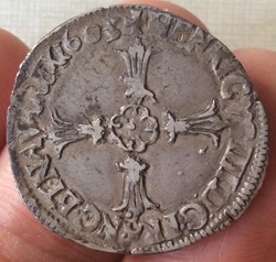 Huitième d’écu Henri IIII 1603 T Nantes