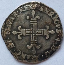 Quart d’écu de Navarre Henri IIII 1604 Saint Palais
