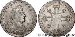 Demi écu aux 8 L 2e type Louis XIV 1705 W Lille