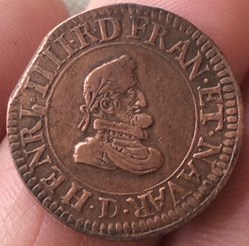 Double tournois 1607 D Lyon Henri IIII CGKL 202.A