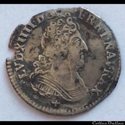 Vingtième d’écu de Louis XIV 1712 T Nantes