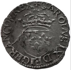 Sol parisis Charles IX 1566 P Dijon