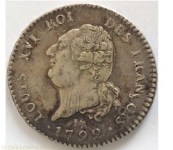 30 sols type François Louis XVI 1792 A Paris