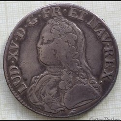 Écu aux branches d’oliviers  Louis XV 1726 Y Bourges