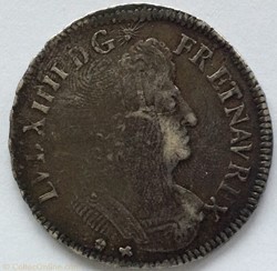 Demi écu aux palmes Louis XIV 1694 N Montpellier