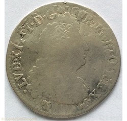 Quart d’écu aux huit L Louis XIV 1704 Rennes 9