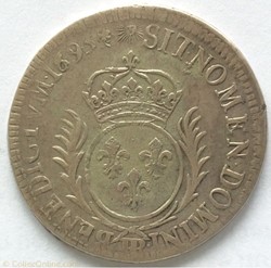 34 sols de Strasbourg aux palmes Louis XIV 1695 BB