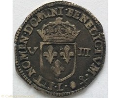 Huitième d’écu Louis XIV 1645 L Bayonne