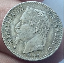 50 cent Napoléon III 1866 BB tête laurée STRASBOURG