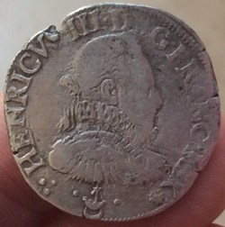 Teston au col fraisé Henri III MDLXXV (1575) K Bordeaux