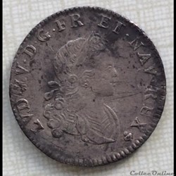 Sixième d’écu ou XX-s de France Navarre Louis XV 1719 S Reims