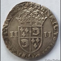 Quart d'écu du dauphiné 1604 Grenoble