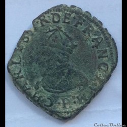 Double tournois Charles X 1593 P Dijon