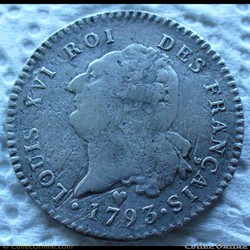 30 sols au génie type français Louis XVI 1793 BB STRASBOURG