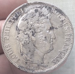 5 francs tête laurée Louis-Philippe I 1834 W Lille