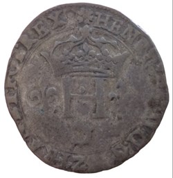 Double sol parisis du Dauphiné  Henri III 1580 Z Grenoble