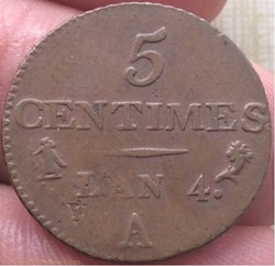 5 centimes an 4 A Paris