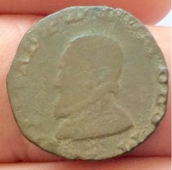 Double tournois 1582 de Louis II de Bourbon Montpensier