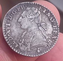 Dixième d’écu Louis XVI 1782 A Paris
