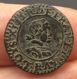Denier tournois Louis XIII 16Z1 R VILLENEUVE