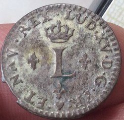 sol en billon Louis XV 1740 BB Strasbourg