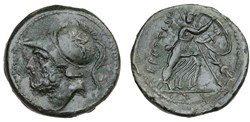 GCV 0702 Bruttium, The Brettii. AE sextans, c. 211–208 BC