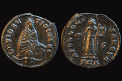 RCV 14927 Anonymous Ae Unit (310-313). Antioch. "Persecution" Series.