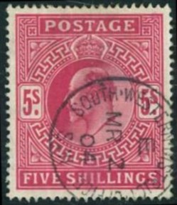 SG 263, Edward VII, 1902 5 Shillings