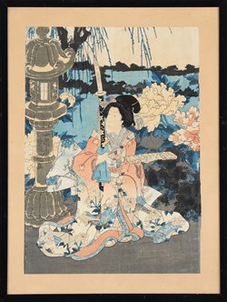 Kunisada, Utagawa (1786-1865), «Bijin with a sword»