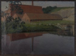 Olaf H. Lange Stavanger 1875 - STAVANGER 1965 «Twilight». Oil on canvas