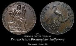 Conder token - 1791 Warwickshire, Birmingham halfpenny