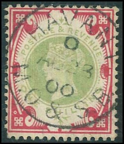 SG 211 1900, 1 sh. green/carmine