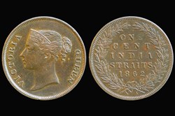 Straits Settlements - 1862 1 Cent