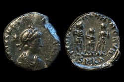 RCV 21010 Honorius AE3 Nummus, Cyzicus 406-08 AD