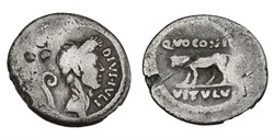 RCV 1428(2) Caesar AR Denarius, Rome 40 BC