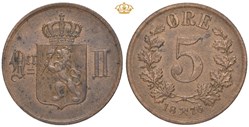 1876 Norway 5 øre