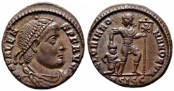 RCV 19745 Valens, 364-378 AD. AE Follis, Siscia